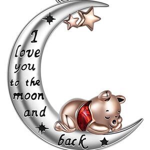 Winnie the Pooh Necklace I Love You to the Moon and Back